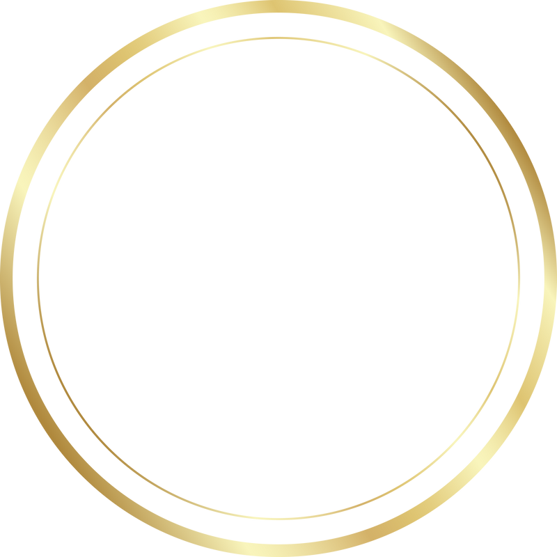 Gold Circle Frame. Geometric